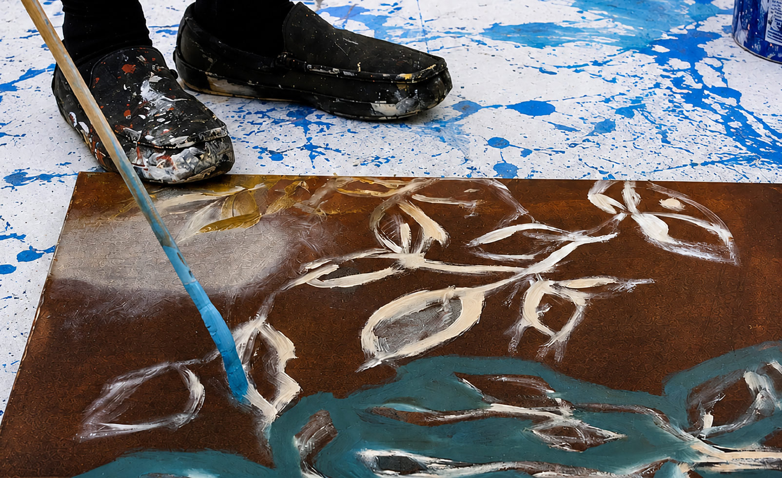 Kiara Loubser studio painting